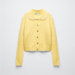 Zara Pearl Knit Cardigan size Small